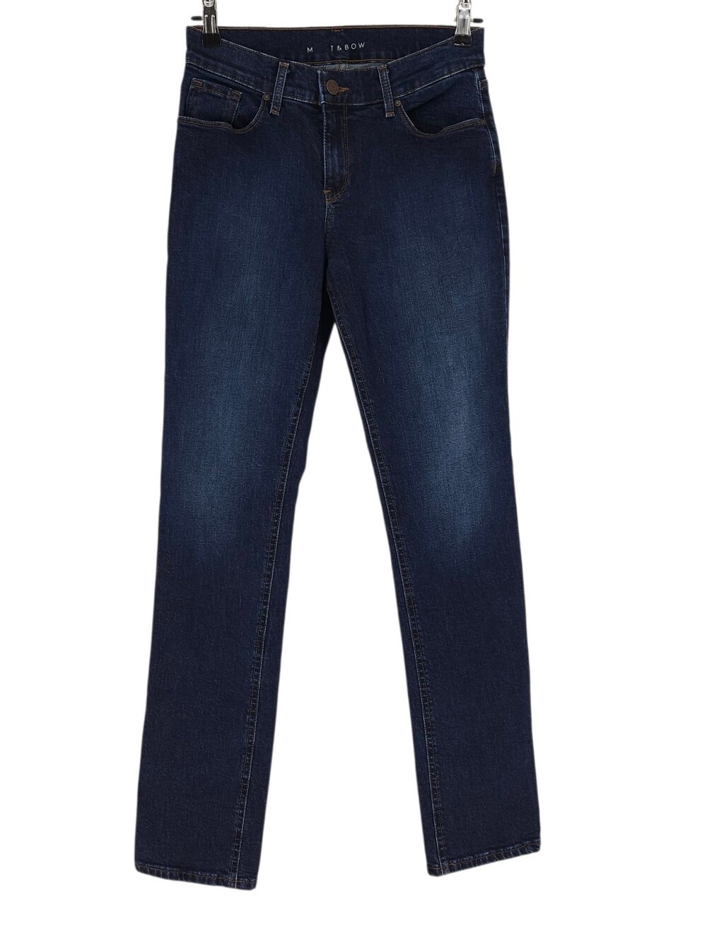 Mott & Bow Boyfriend Straight Leg Jeans Mid Rise Dark Wash Denim 26